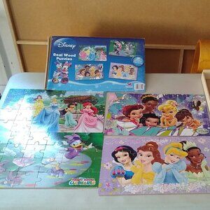 Disney Frozen + Mickey Mouse + Princess puzzles
